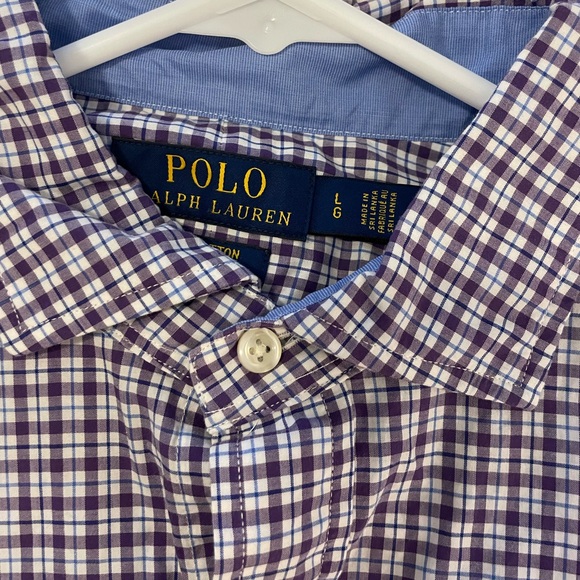 Ralph Lauren purple/blue button down polo - Picture 3 of 4